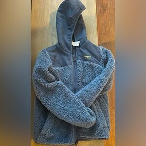 LLBEAN boys fleece Sherpa jacket. Size 8 / small